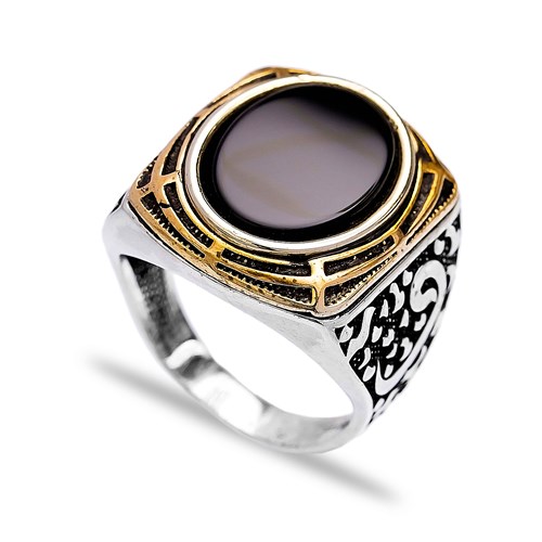 Onyx Authentic Men Ring Wholesale Handmade 925 Sterling Silver